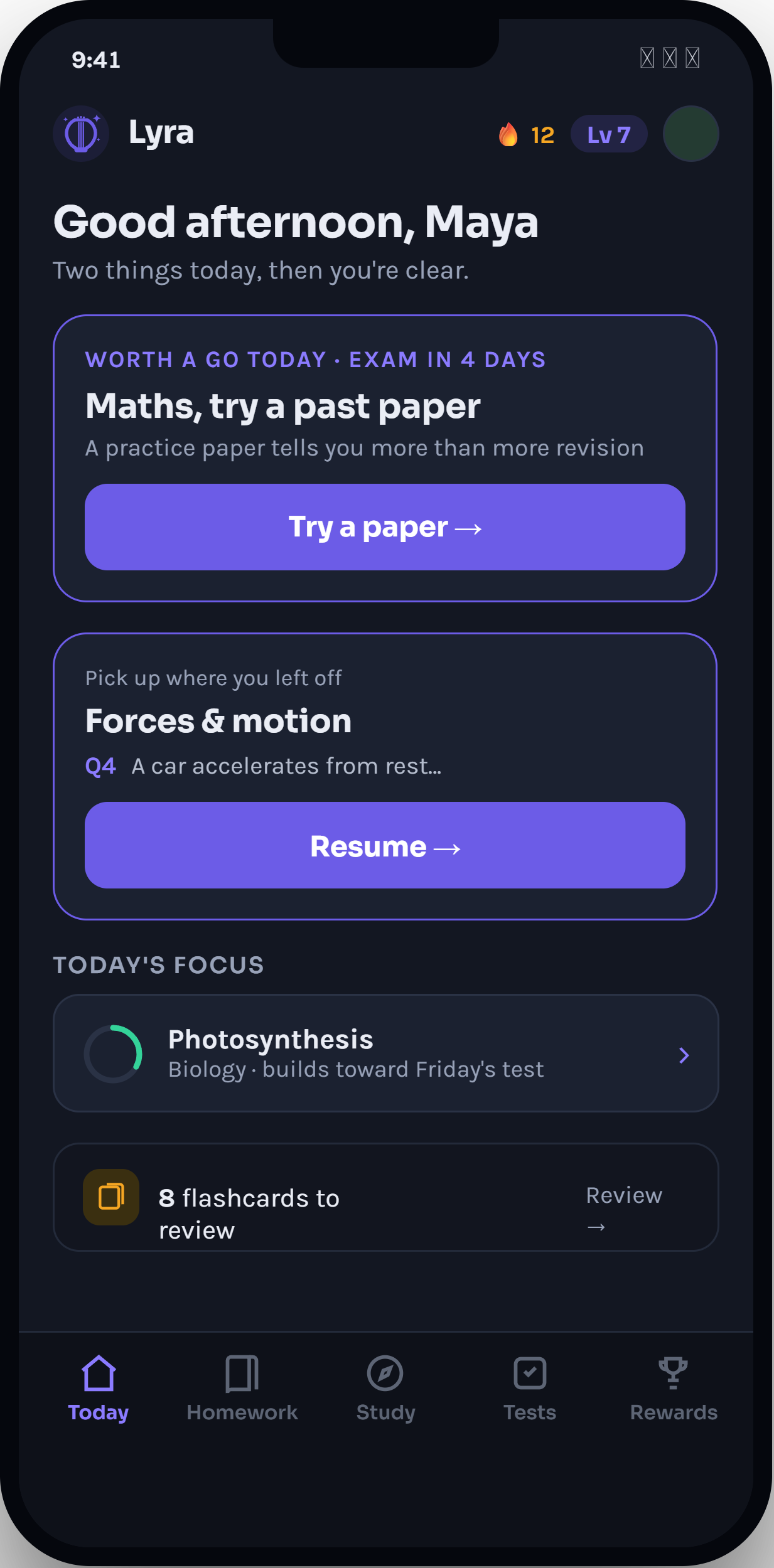 TutorLumi on a phone